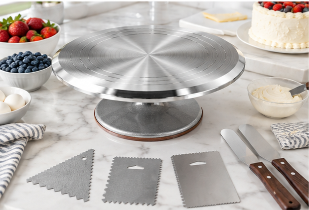 π Cake Decorating | Stainless Steel | Baking Studio | Gift for Bakers | Pro Finish