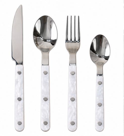 🍴 Flatware Set | Stainless Steel | Daily Dining | Gift for Homes | Pearl Handles