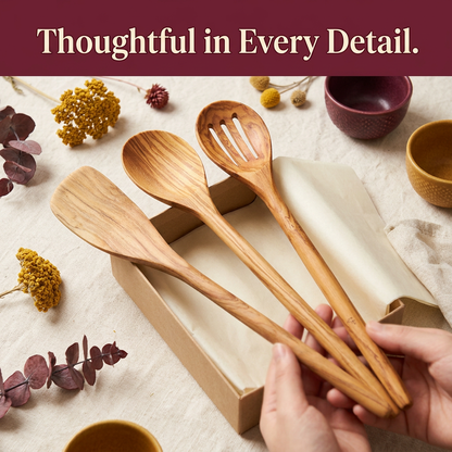 Long tapered wooden handle details